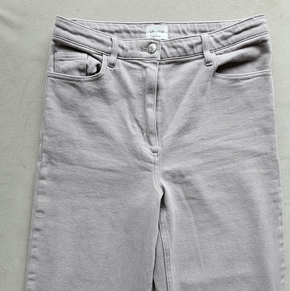 Aritzia Wilfred Free High Waist The Melina Pant Twill Stretch Size 6 Gray/Purple - Picture 8 of 14